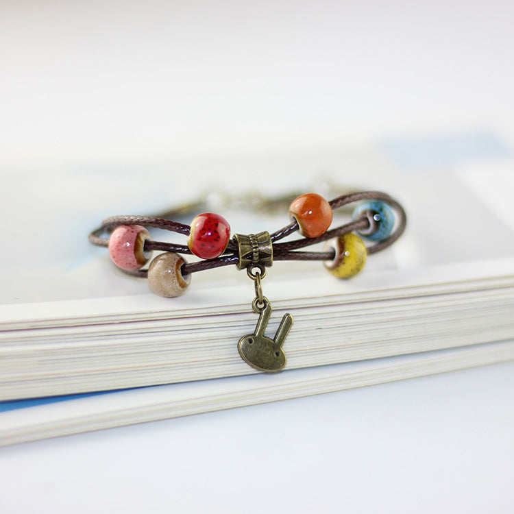 Wholesale Ethnic Style Ceramic Couple Bracelet