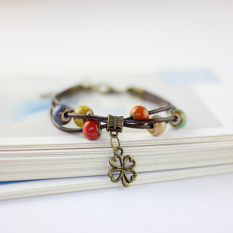 Wholesale Ethnic Style Ceramic Couple Bracelet