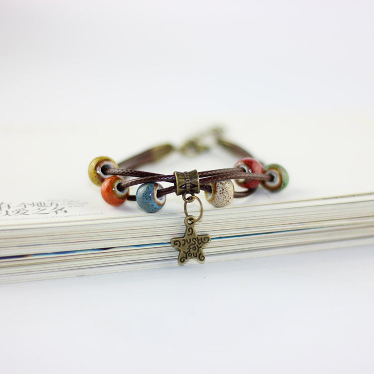 Wholesale Ethnic Style Ceramic Couple Bracelet