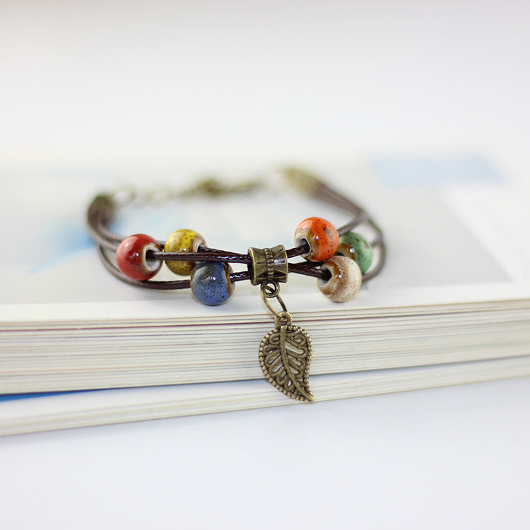 Wholesale Ethnic Style Ceramic Couple Bracelet