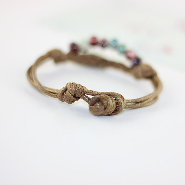 Wholesale Twelve Constellation Mori Woven Ceramic Bracelet