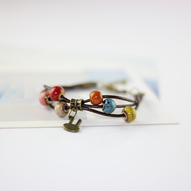 Wholesale Ethnic Style Ceramic Couple Bracelet