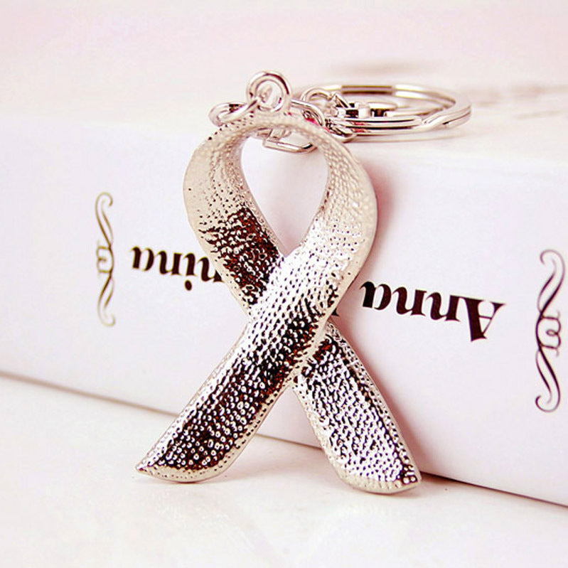 Wholesale Diamond Ribbon Zinc Alloy Keychain
