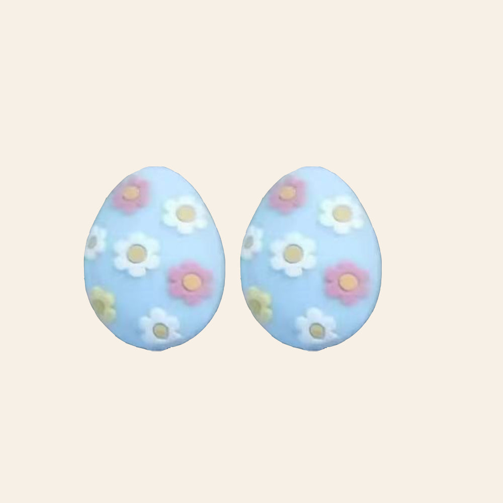 Wholesale 10pcs Cute Colorful Cartoon Flower Eggs DIY Beads