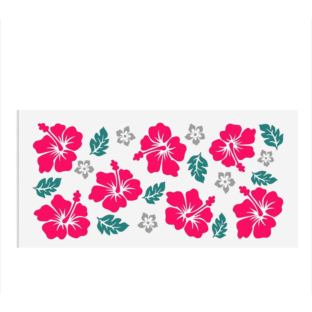 Wholesale 5pcs Sunflower Rainbow Series UV DTF Transfer Crystal Cup Sticker 24cmX11cm