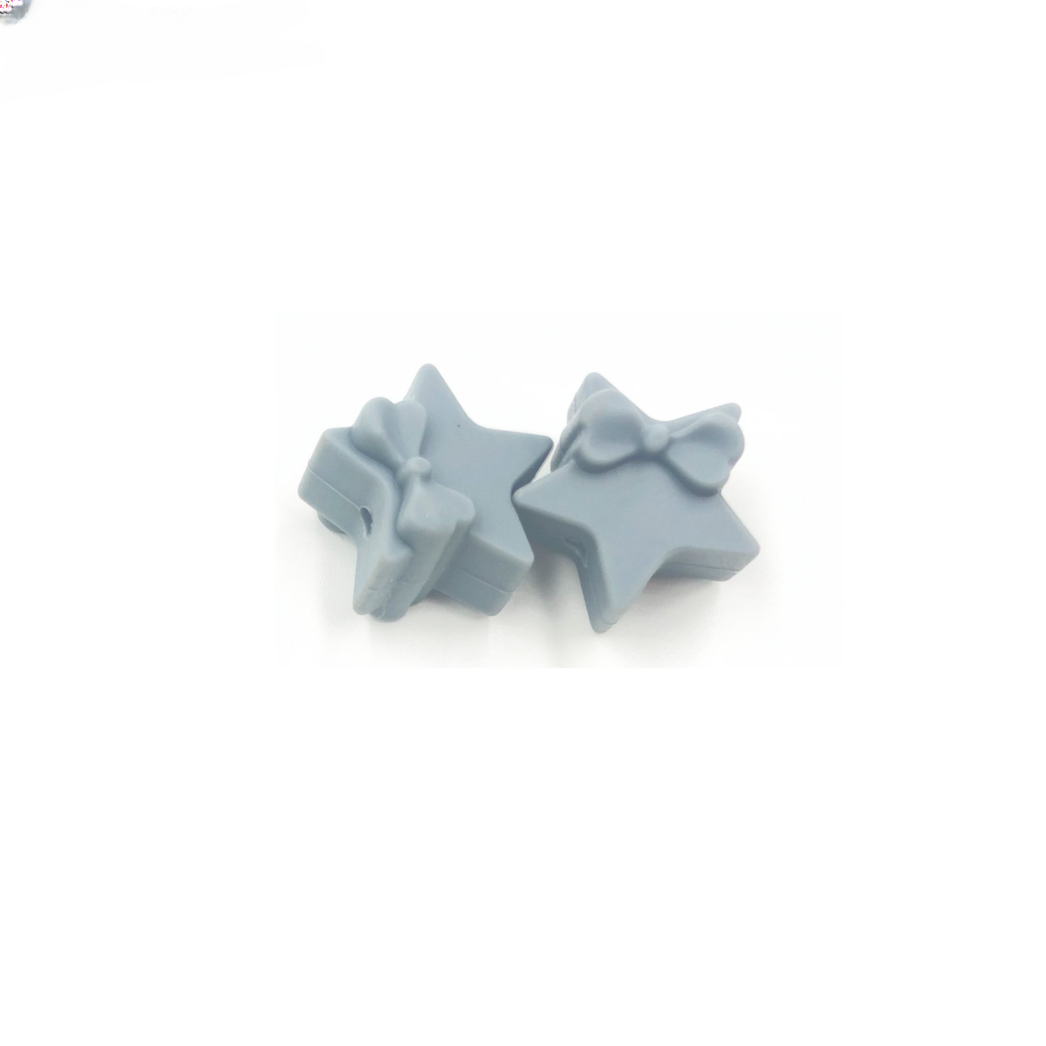 Wholesale 50pcs Bow Knot Pentagram Silicone Beads