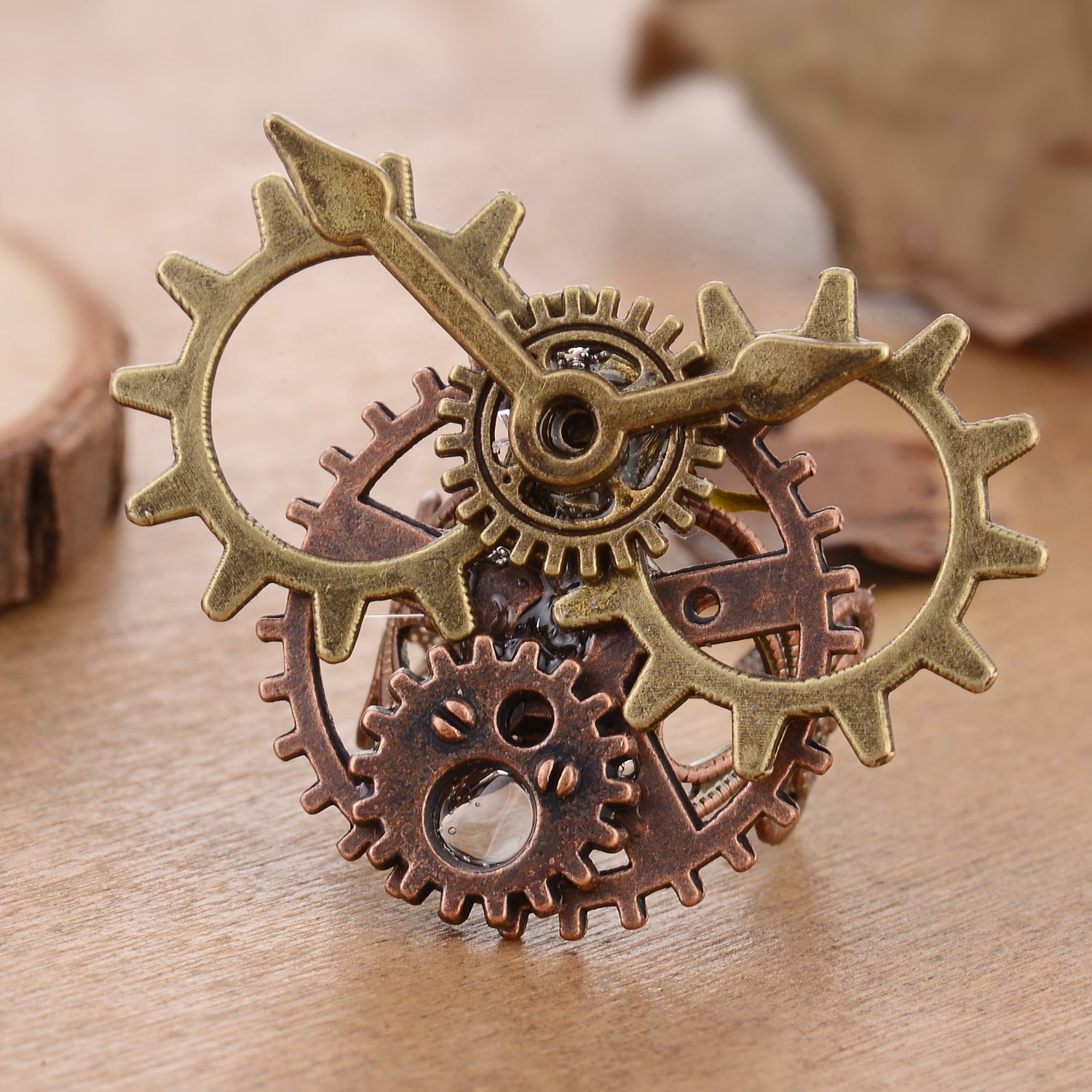 Wholesale Steam LAND Steam Gear Punk Ring Necklace