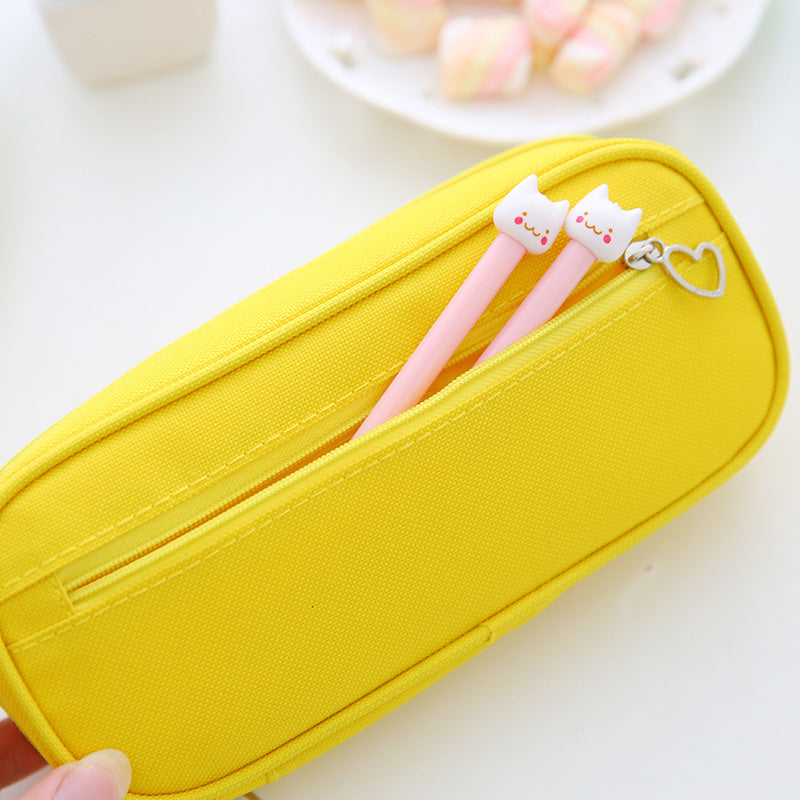 Wholesale Simple Large Capacity Canvas Pencil Case