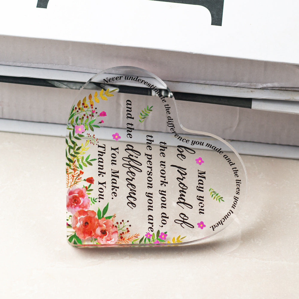 Wholesale Valentine's Day, Mother's Day Gifts, Father's Day Acrylic Love Transparent Ornaments