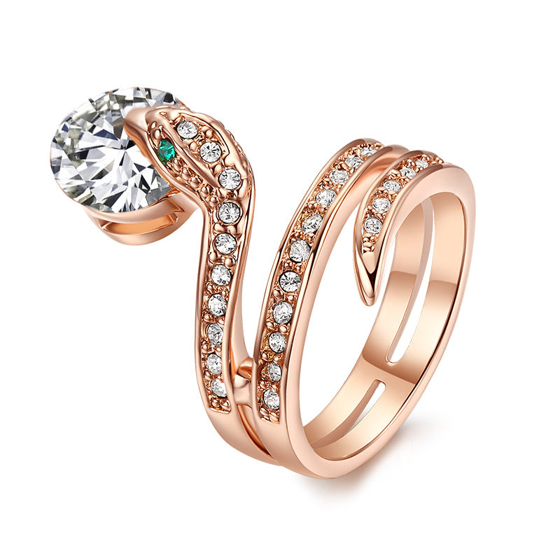 Wholesale Copper Gold Plated Snake Ring