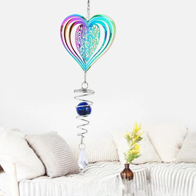 Wholesale 3D Rotating Gradient Color Tree of Life Stainless Steel Wind Chime