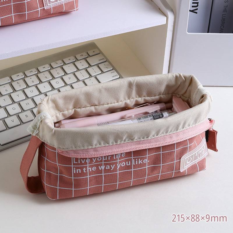 Wholesale New Polyester Fiber Simple Large Capacity Pencil Case