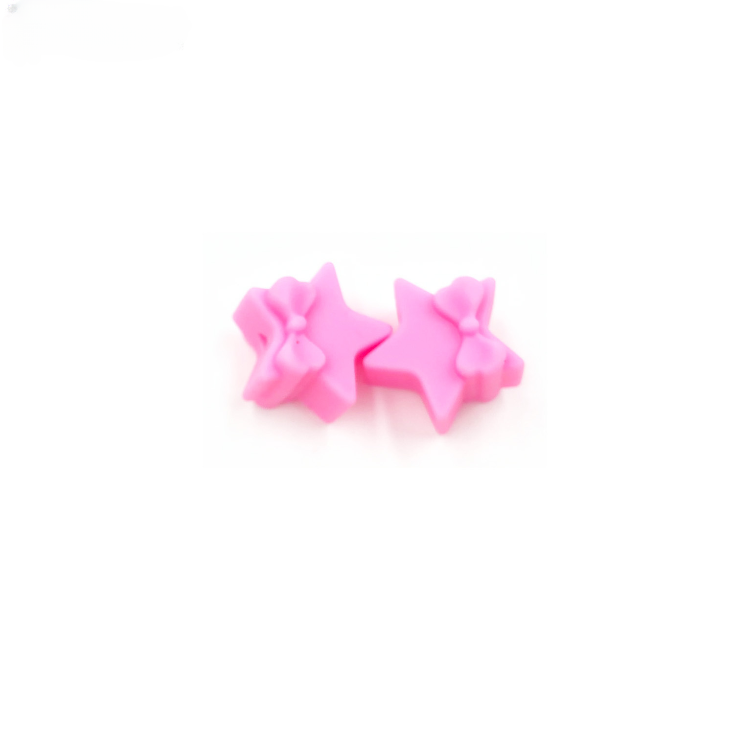 Wholesale 50pcs Bow Knot Pentagram Silicone Beads