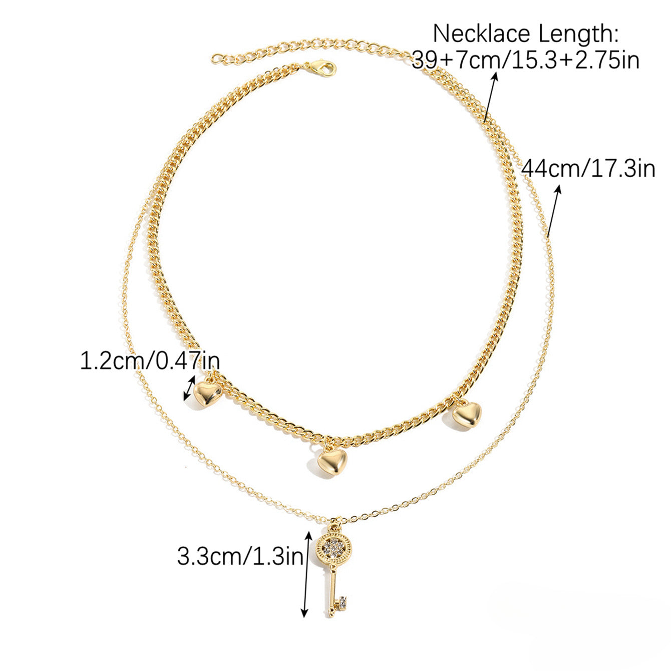 Wholesale Valentine's Day Love Multi Layered Zinc Alloy Necklace