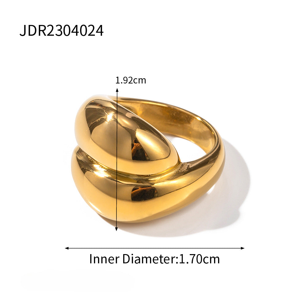 Anillo de oro de acero inoxidable de nuevo llegada al por mayor