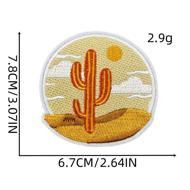 Wholesale Western Denim Embroidery Zhangzai Clothing Accessories Hot Melt Adhesive Non Stitching Large Pattern Cloth Patch FS