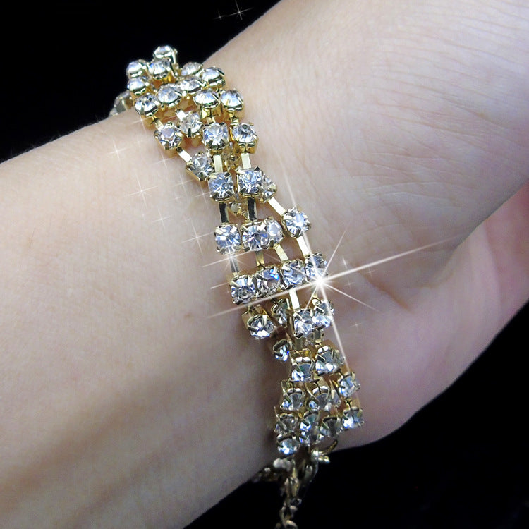 Wholesale Full Diamond Shiny All-Match Bracelet