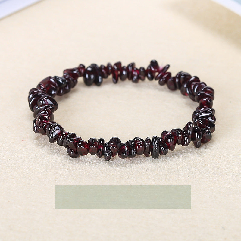 Wholesale Gravel Single Circle Natural Stone Bracelet