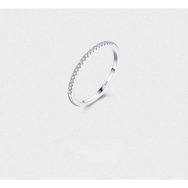 Wholesale S925 Sterling Silver Fashion Zircon Thin Ring