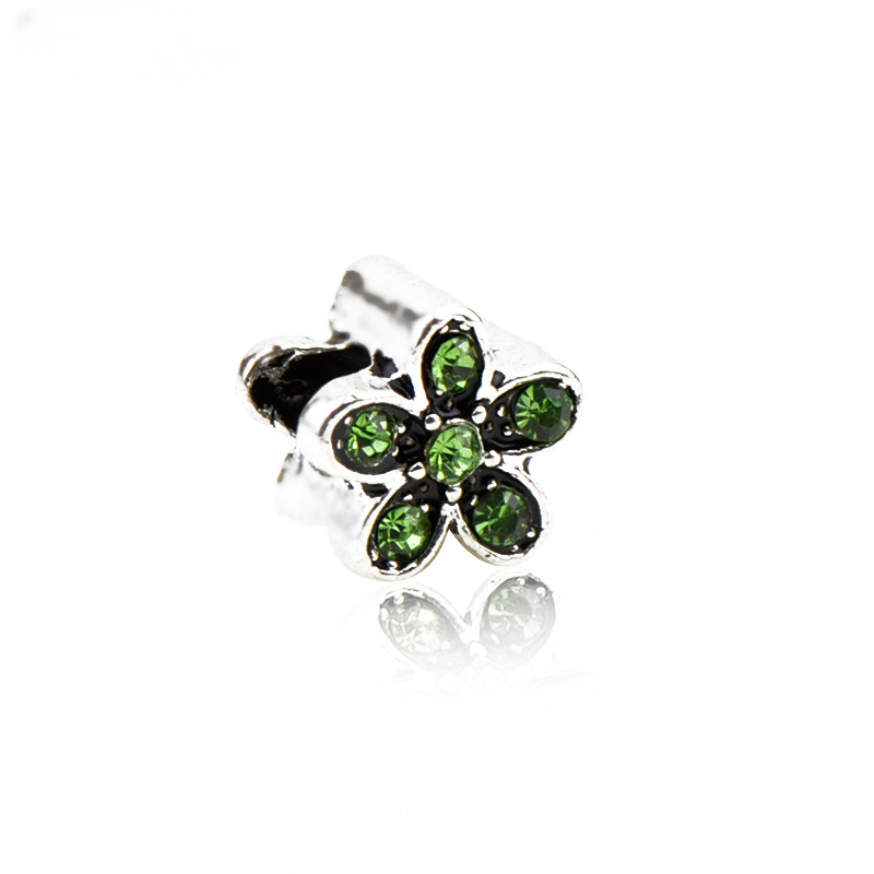 Wholesale 10pcs/pack Small Flower Alloy Big Hole Beads Accessories