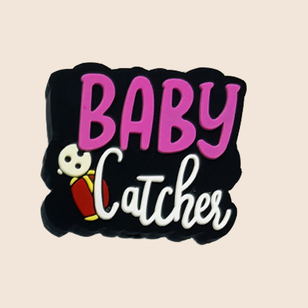 Wholesale 10pcs Cartoon Halloween Ghost Checkerboard Flower DIY Bead Pen Silicone Beads