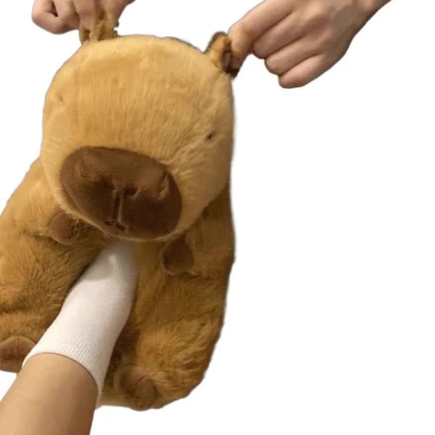 Wholesale Cartoon Puffer Plush Cotton Slippers