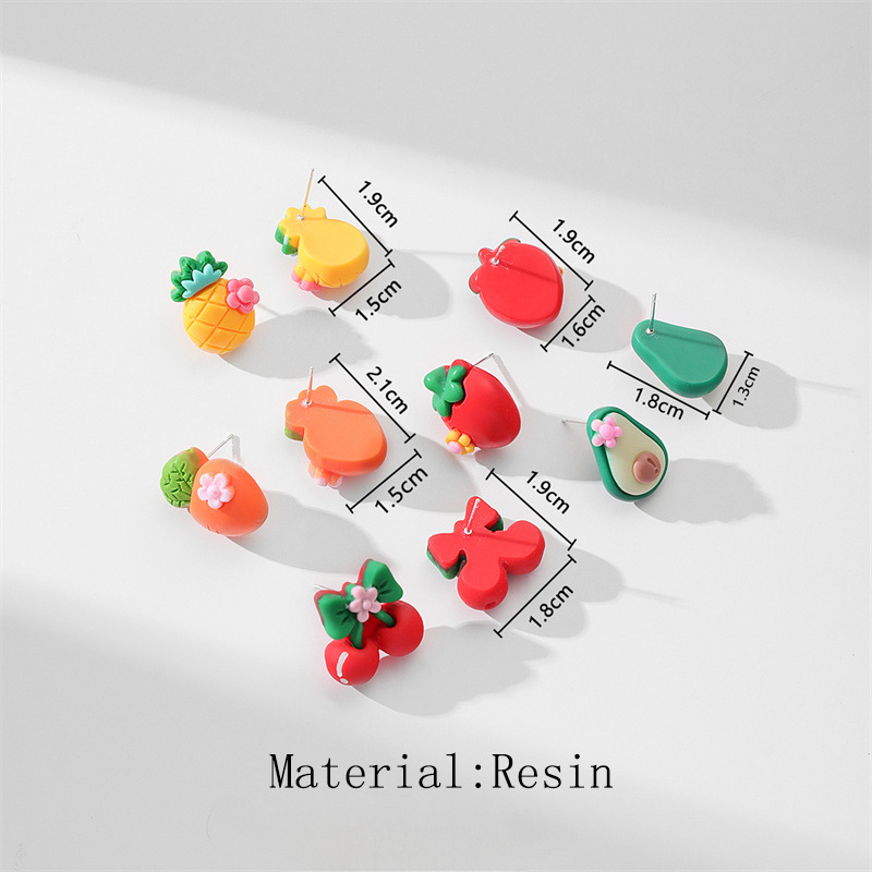 Wholesale Resin Fruit Earrings