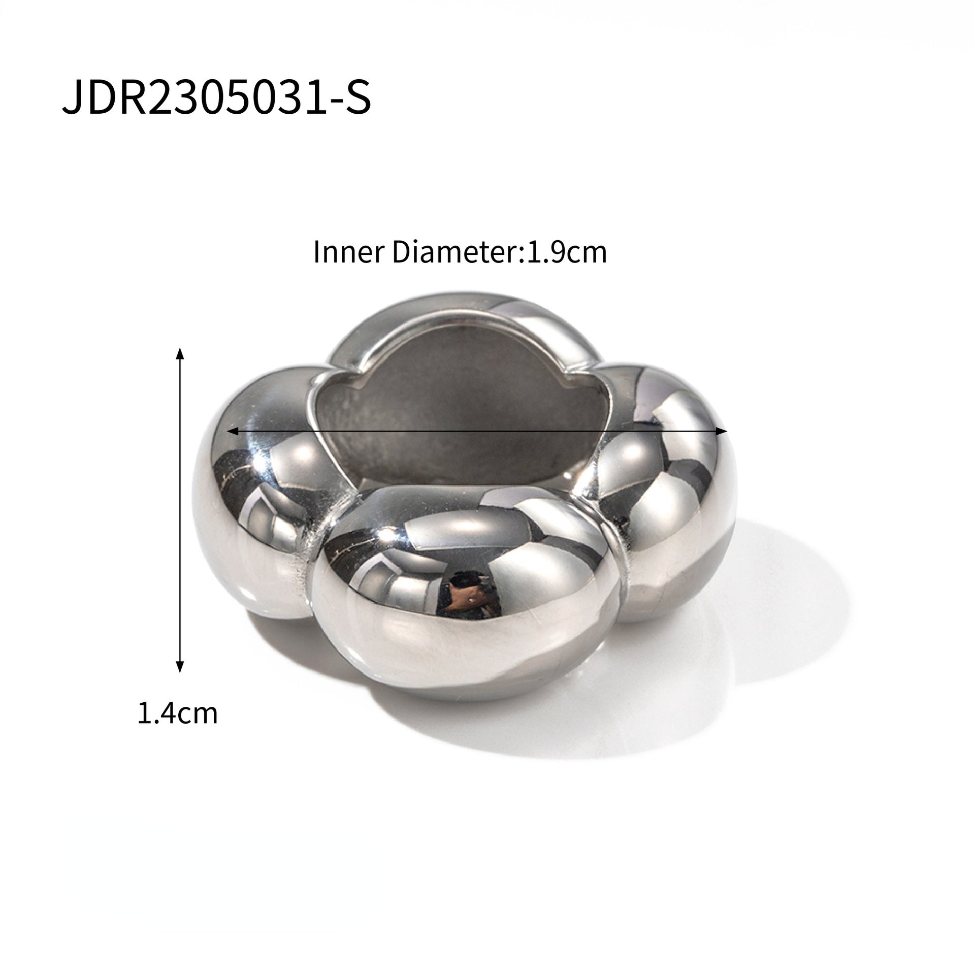 Wholesale 18K Gold Stainless Steel Closed Ring