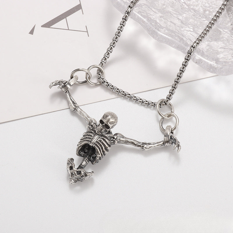 Wholesale Halloween Gothic Skull Necklace