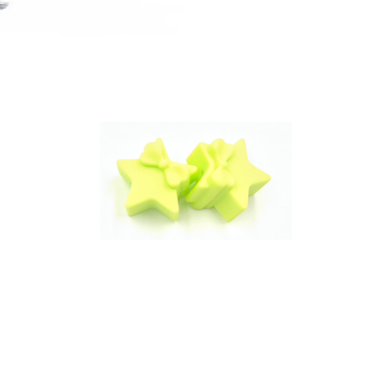 Wholesale 50pcs Bow Knot Pentagram Silicone Beads