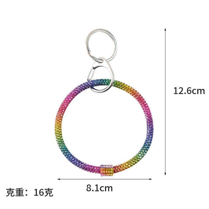 Wholesale rhinestone wrist silicone keychain