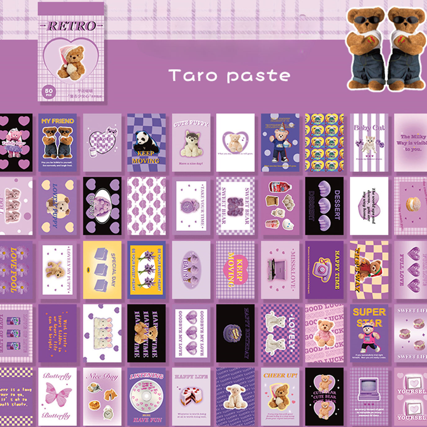 Wholesale Paper Hand Account Decoration Material Stickers 50 Sheets