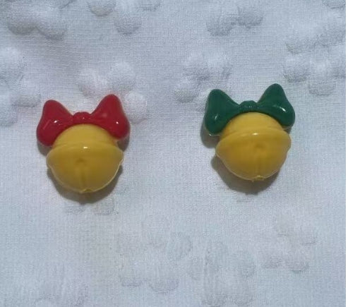 Wholesale 10pcs 3D Bow Bell Silicone Beads DIY Beads