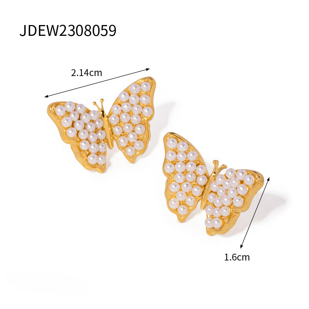 Wholesale Geometric Pearl Butterfly Pendants
