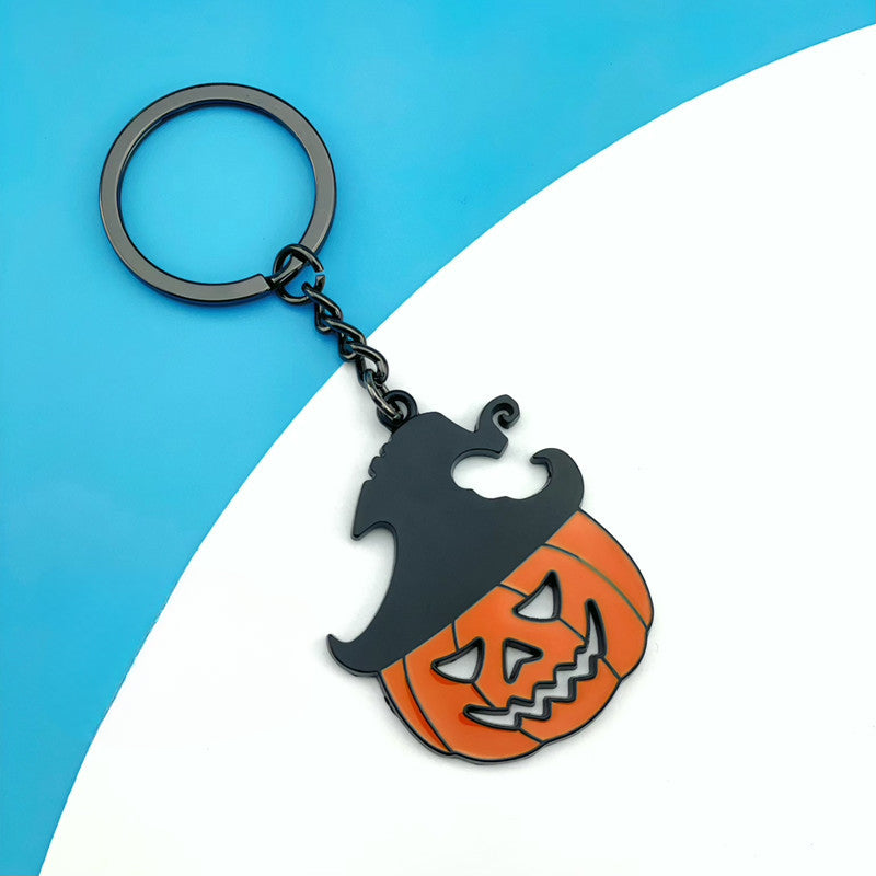Wholesale Halloween Cartoon Skull Pumpkin Ghost Metal Keychain