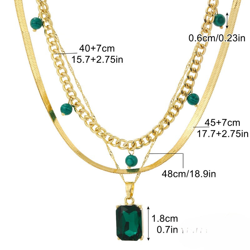 Wholesale Simple Flat Snake Chain Snake Bone Versatile Multi Layered Metal Necklaces