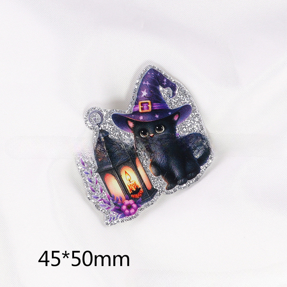 Wholesale 10pcs/pack New Halloween Acrylic DIY Patch Acrylic Flatback