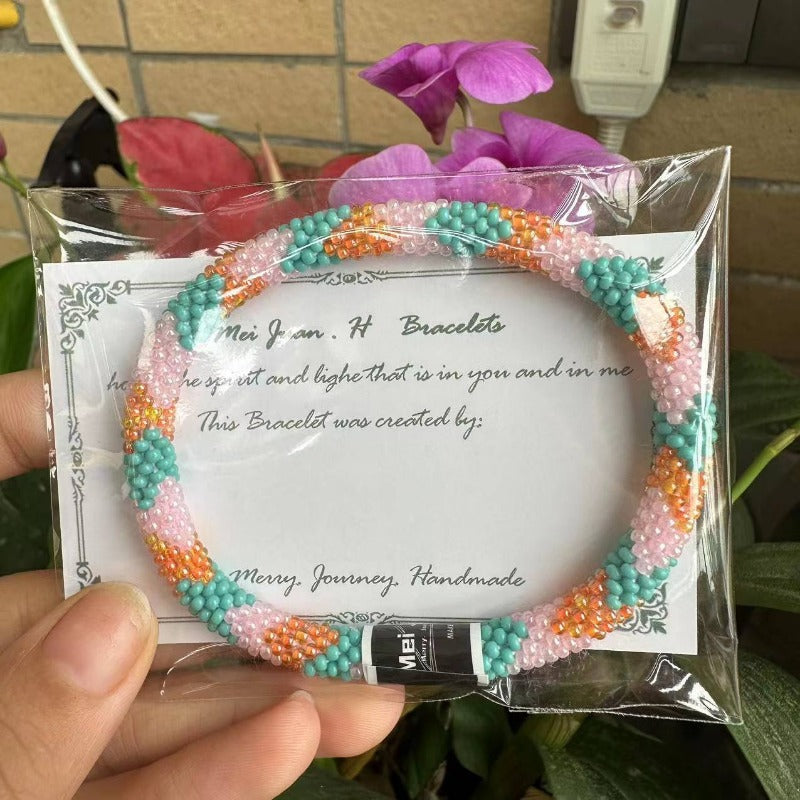 Wholesale Japanese Bohemian Rice Beads Fragrance Diffuser Bracelet