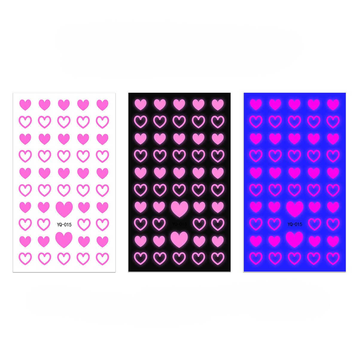 Wholesale Love Night Glow Powder Fluorescent Tattoo Stickers
