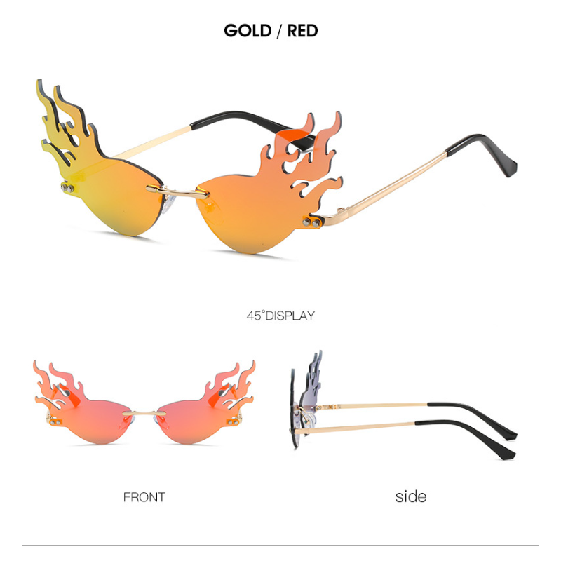 Wholesale Flame Rimless PC Sunglasses