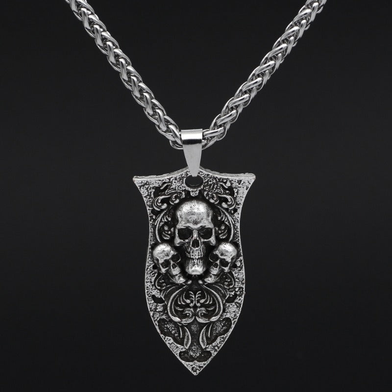 Wholesale Gothic Skull Pendant Alloy Necklace