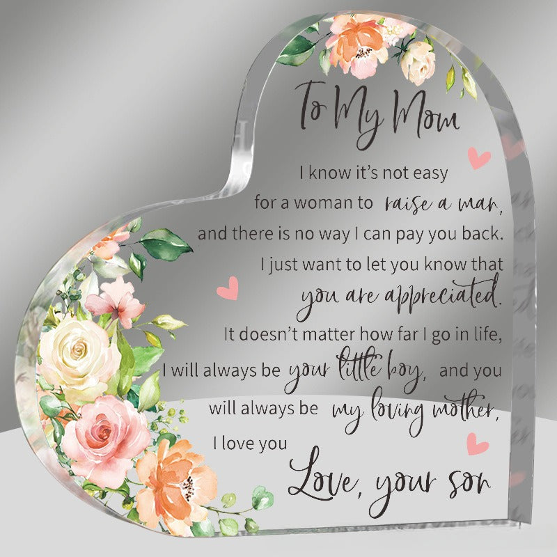 Wholesale Valentine's Day, Mother's Day Gifts, Father's Day Acrylic Love Transparent Ornaments