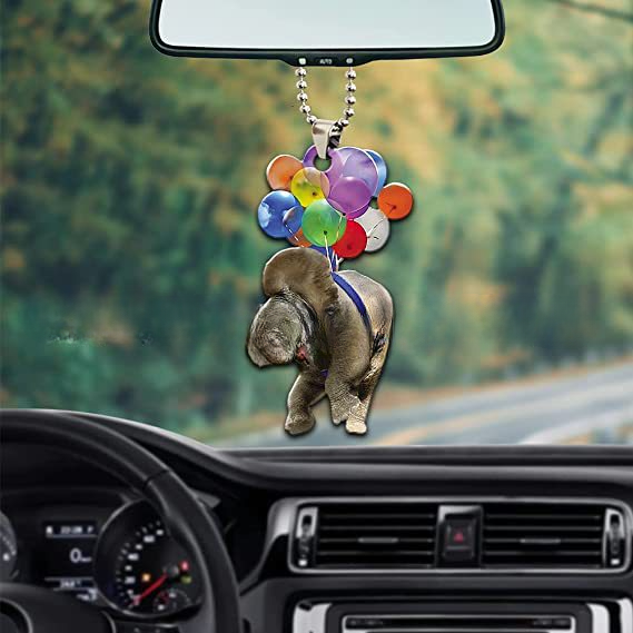 Wholesale Acrylic Fan with Elephant Car Hanging Decoration