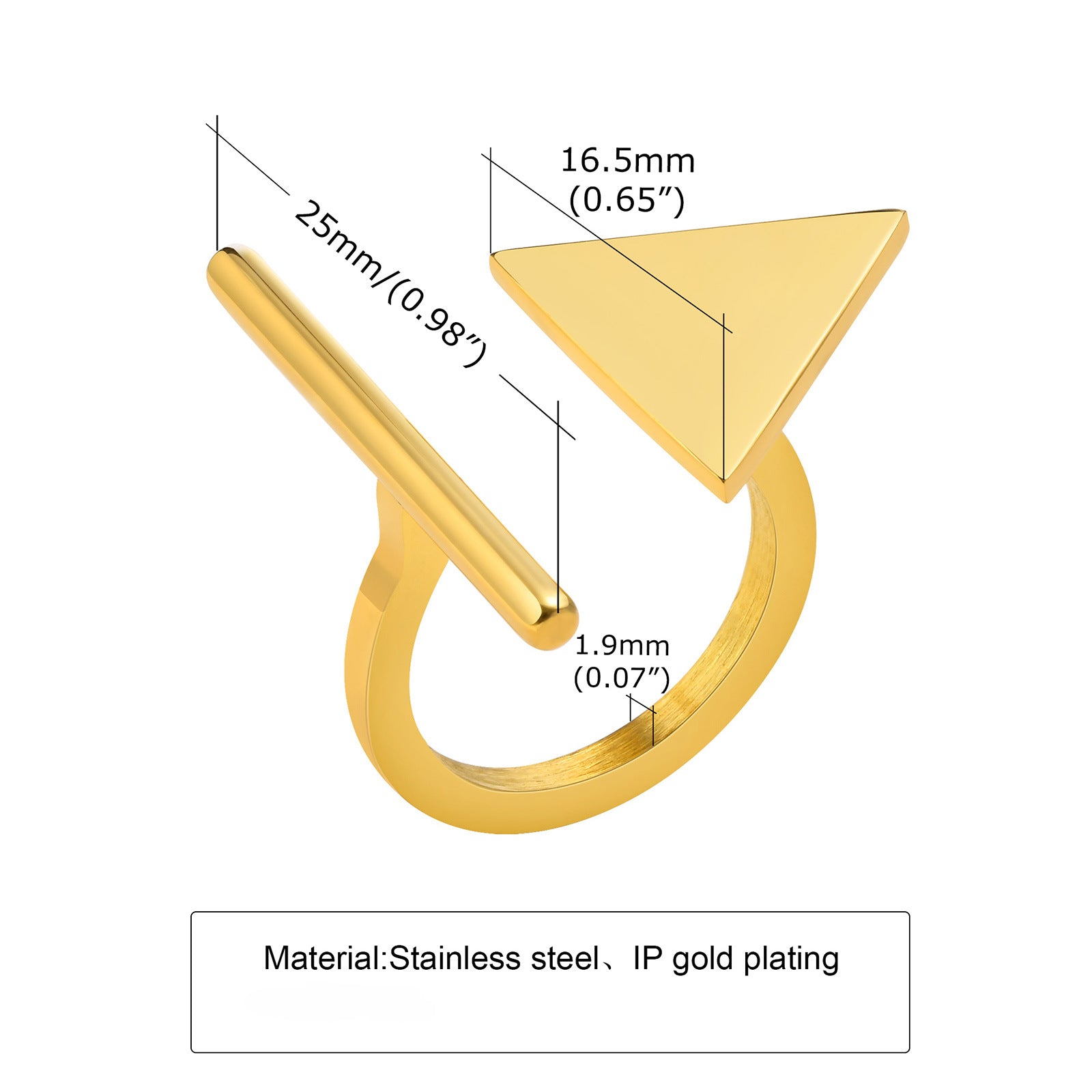 Wholesale Geometric Smooth and Simple Personalized Titanium Steel Rings