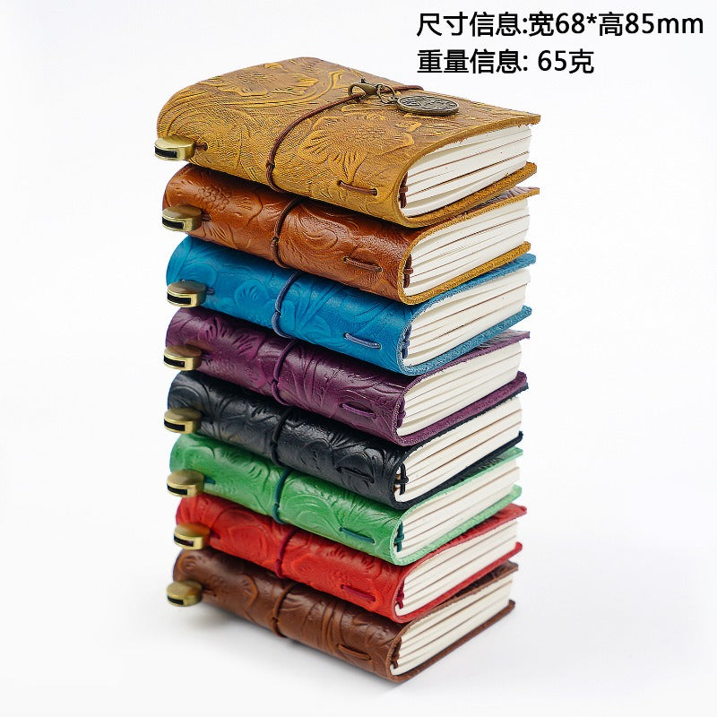 Wholesale Traveler MINI Loose leaf Notebook with Head Layer Real  Leather Pocket Notebook