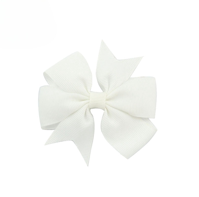 Wholesale 10pcs Handmade Baby Dovetail V Ribbed Ribbon Bow Hairpin