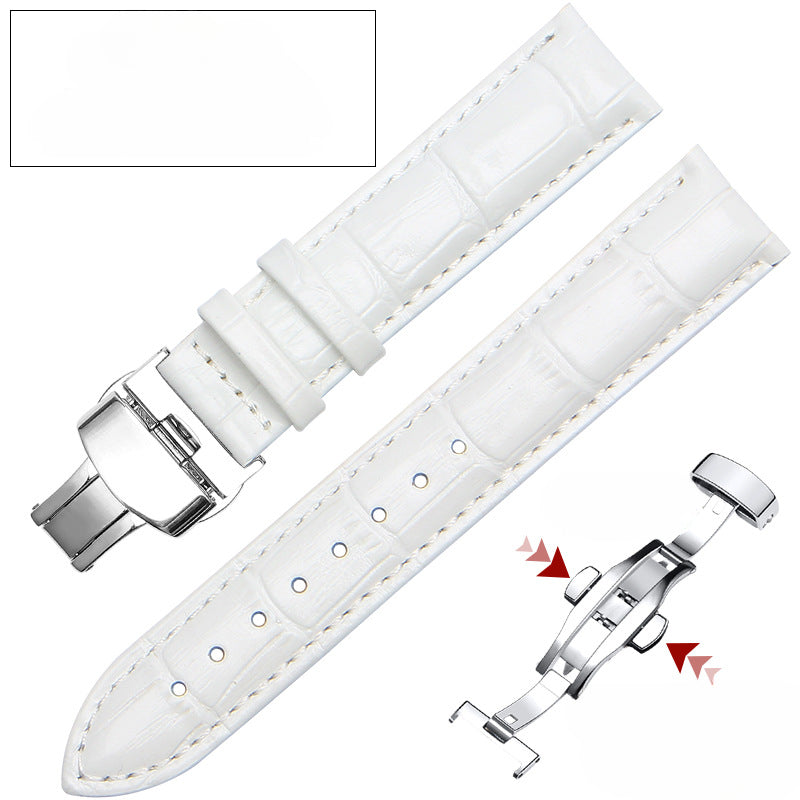 Wholesale Automatic Butterfly Buckle Double-sided Top Layer Cowhide Strap