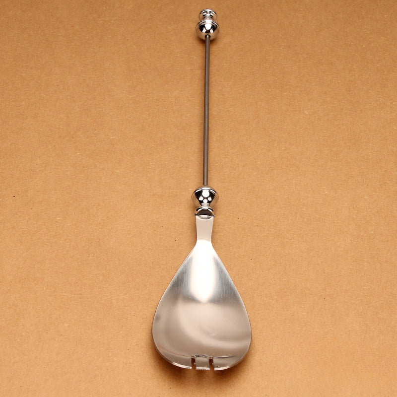 Wholesale Beadable Utensils DIY Stainless Steel Salad Spoon Fruit Western Food Large Fork Spoon Tableware