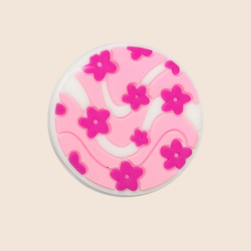 Wholesale 10pcs Cartoon Halloween Ghost Checkerboard Flower DIY Bead Pen Silicone Beads