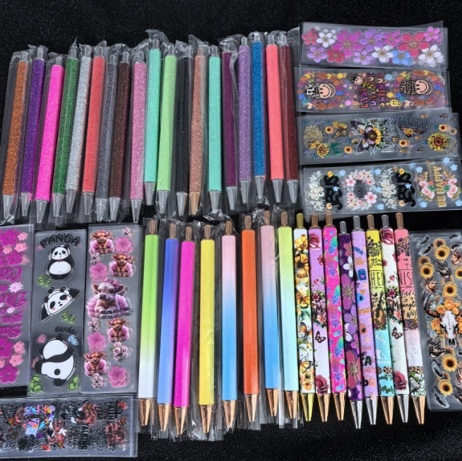 Wholesale Random 20/50/100pcs UV DTF Wraps & Cartoon Random Bookmark Stickers